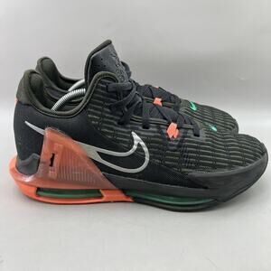 Nike LeBron Witness 6 Basketball Shoes Men Size 12 Black Orange Comfort Sneakers